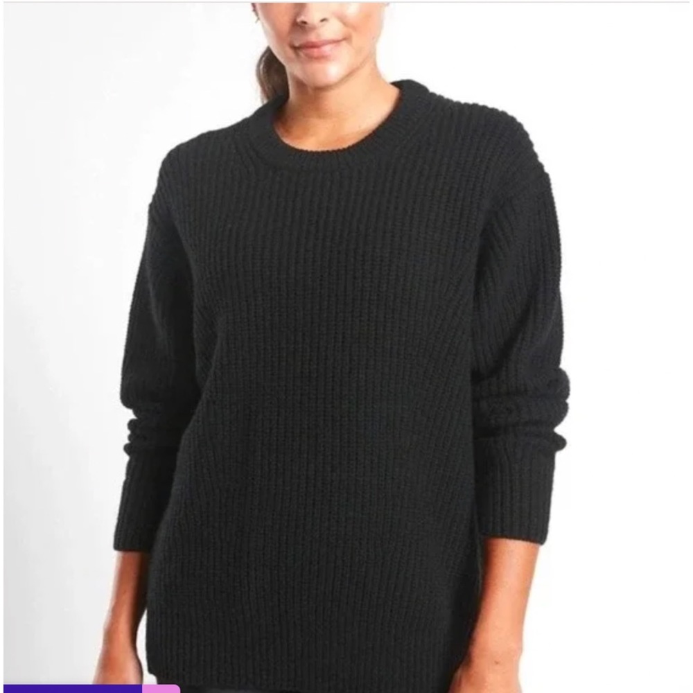 NWT ATHLETA $149 Cascades Cocoon Crew Neck Cable Sweater